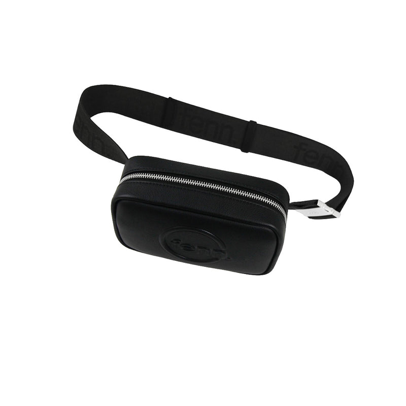 Fenn Collection - Pouch Canvas Strap Black Silver Zip