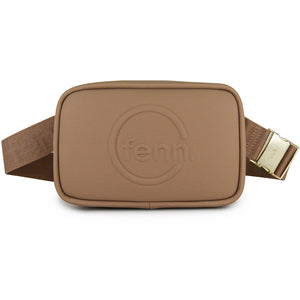 Fenn Collection - Pouch Canvas Strap Cappuccino Gold Zip