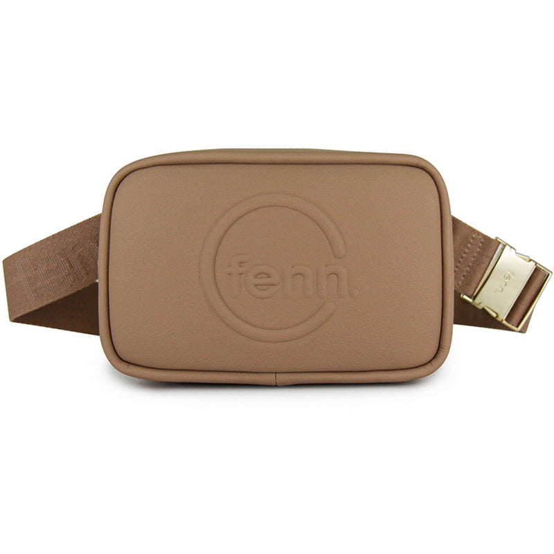 Fenn Collection - Pouch Canvas Strap Cappuccino Gold Zip