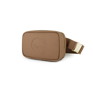 Fenn Collection - Pouch Canvas Strap Cappuccino Gold Zip