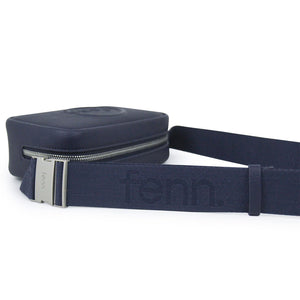Fenn Collection - Pouch Canvas Strap Navy Silver Zip