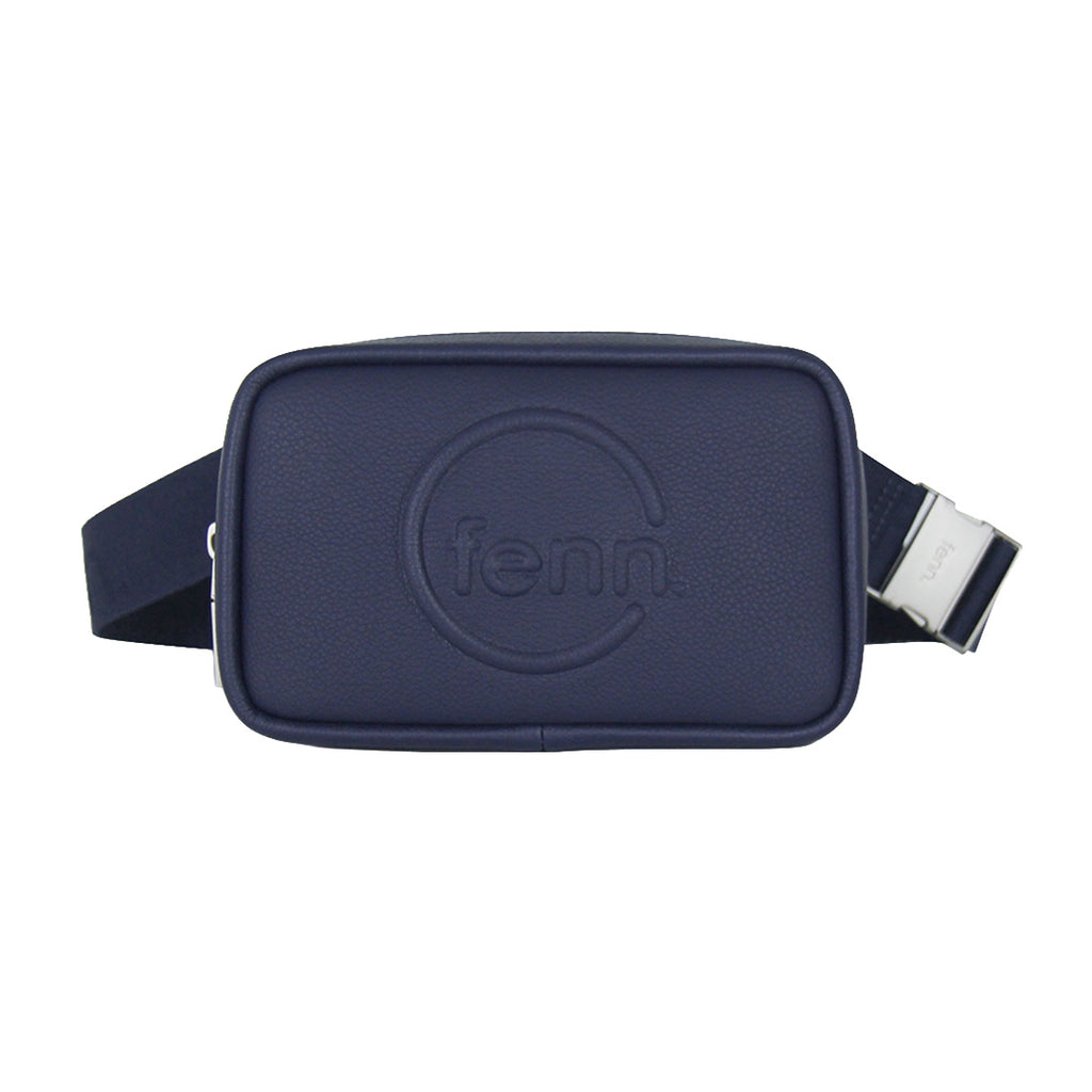 Fenn Collection - Pouch Canvas Strap Navy Silver Zip