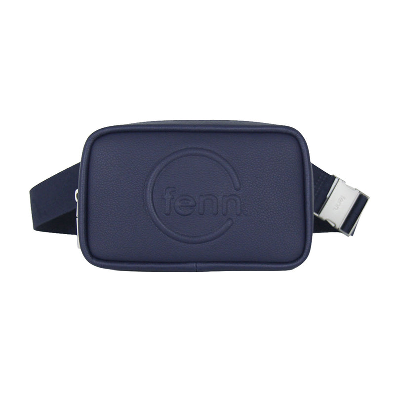 Fenn Collection - Pouch Canvas Strap Navy Silver Zip
