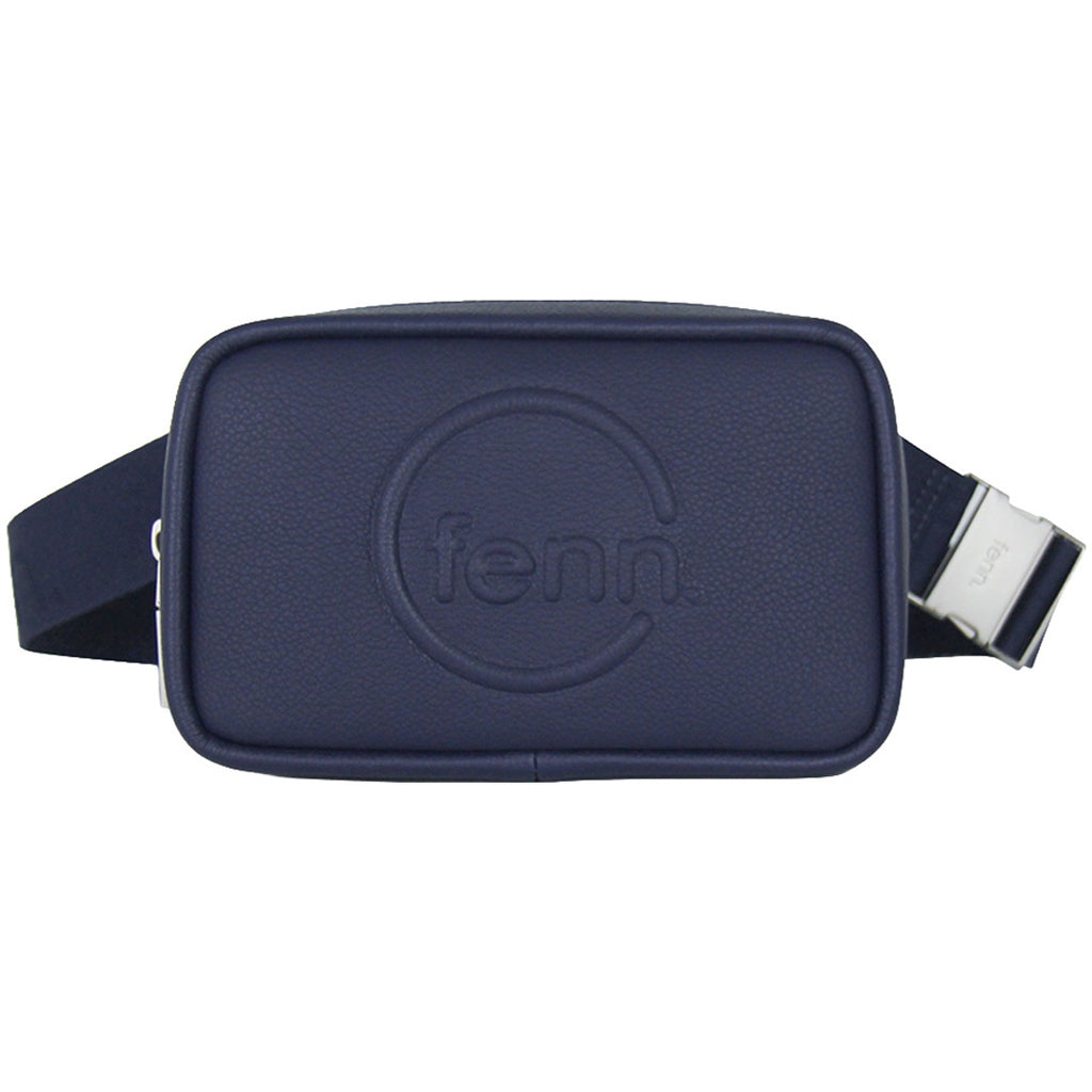 Fenn Collection - Pouch Canvas Strap Navy Silver Zip