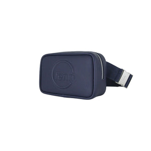 Fenn Collection - Pouch Canvas Strap Navy Silver Zip