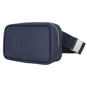 Fenn Collection - Pouch Canvas Strap Navy Silver Zip