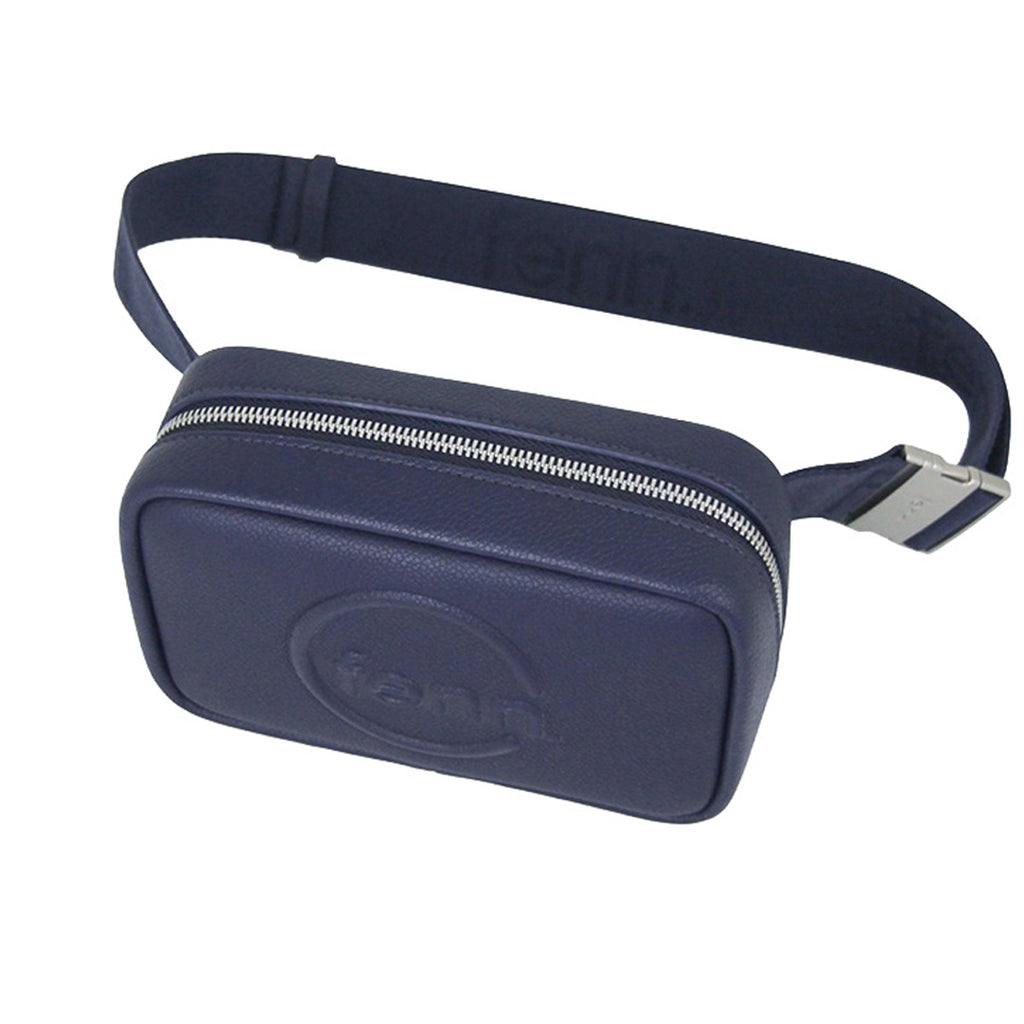 Fenn Collection - Pouch Canvas Strap Navy Silver Zip