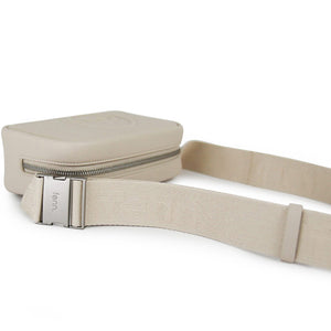 Fenn Collection - Pouch Canvas Strap Oatmeal Silver Zip
