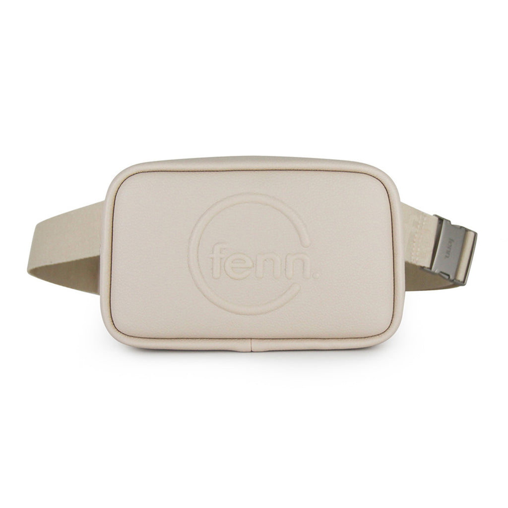 Fenn Collection - Pouch Canvas Strap Oatmeal Silver Zip