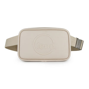 Fenn Collection - Pouch Canvas Strap Oatmeal Silver Zip