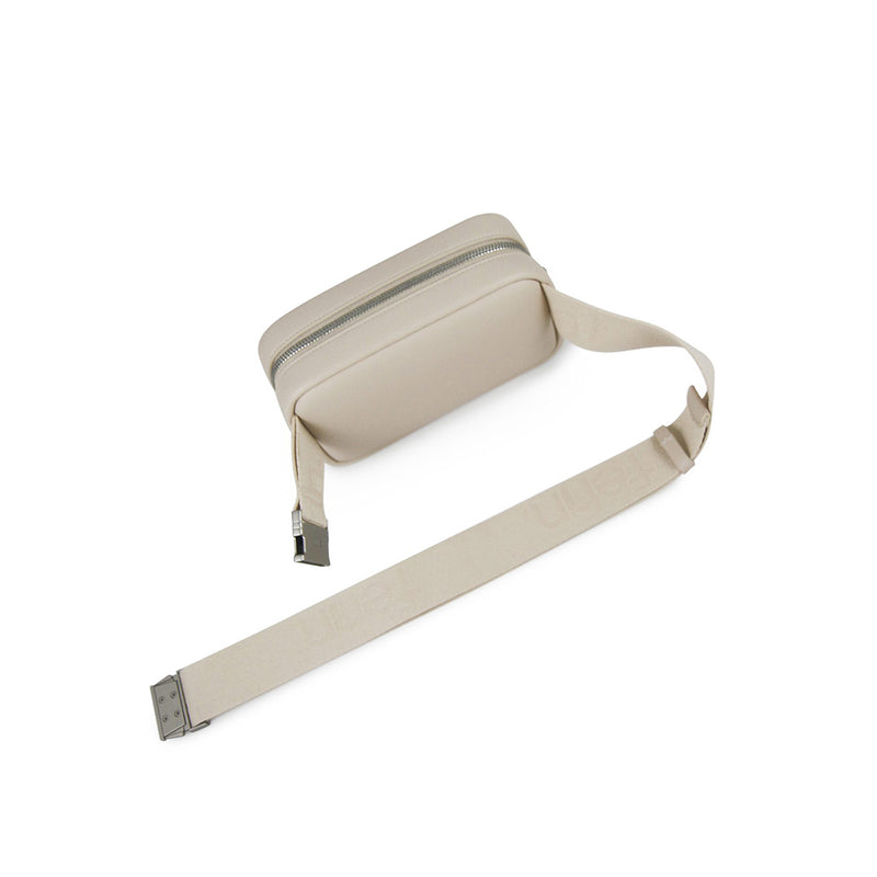 Fenn Collection - Pouch Canvas Strap Oatmeal Silver Zip