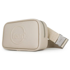Fenn Collection - Pouch Canvas Strap Oatmeal Silver Zip