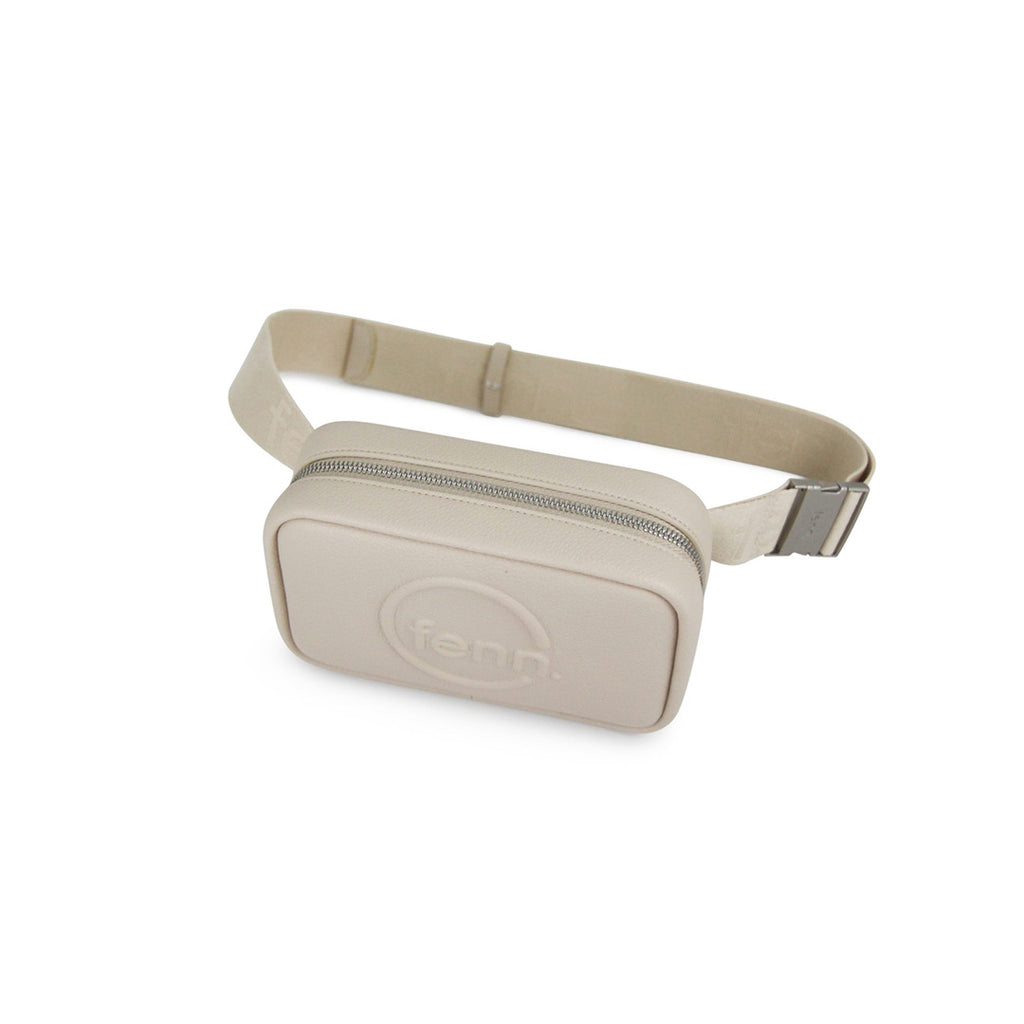 Fenn Collection - Pouch Canvas Strap Oatmeal Silver Zip