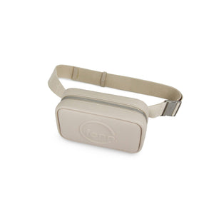 Fenn Collection - Pouch Canvas Strap Oatmeal Silver Zip
