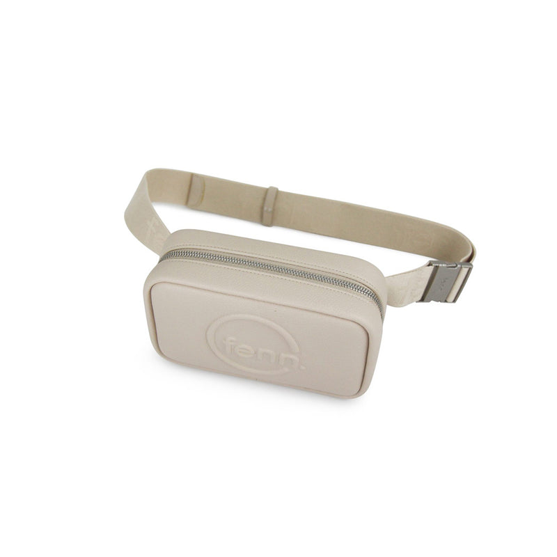 Fenn Collection - Pouch Canvas Strap Oatmeal Silver Zip