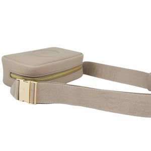 Fenn Collection - Pouch Canvas Strap Stone Sand Gold Zip