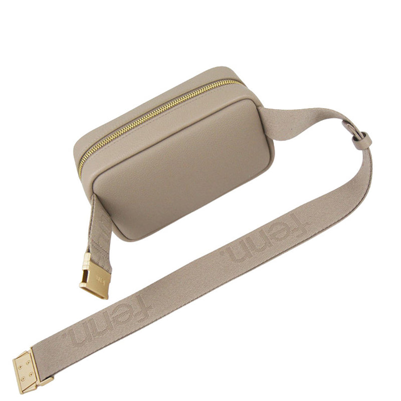 Fenn Collection - Pouch Canvas Strap Stone Sand Gold Zip