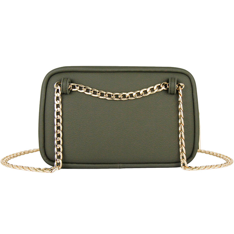 Fenn Collection - Pouch Chain Cross Body Bag Women Army Green