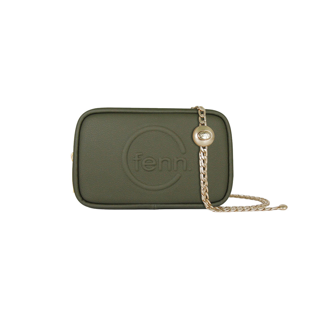 Fenn Collection - Pouch Chain Cross Body Bag Women Army Green