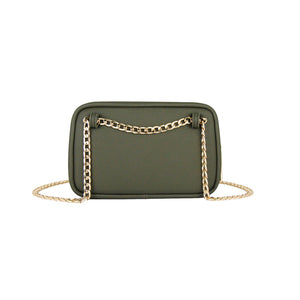 Fenn Collection - Pouch Chain Cross Body Bag Women Army Green