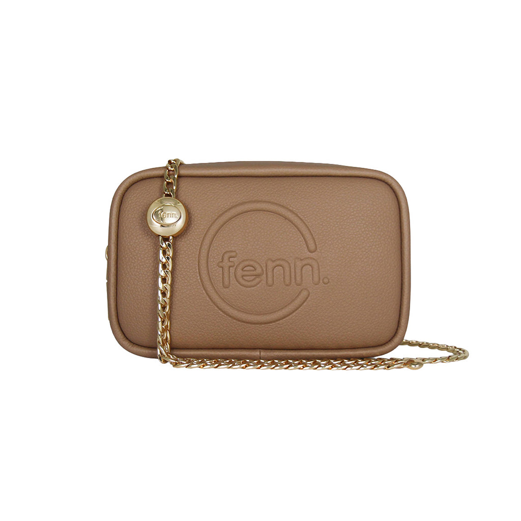 Fenn Collection - Pouch Chain Cross Body Bag Women Cappuccino