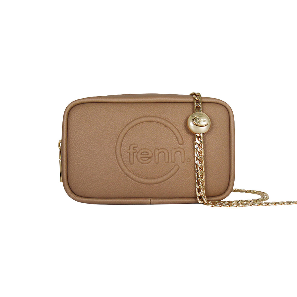 Fenn Collection - Pouch Chain Cross Body Bag Women Cappuccino