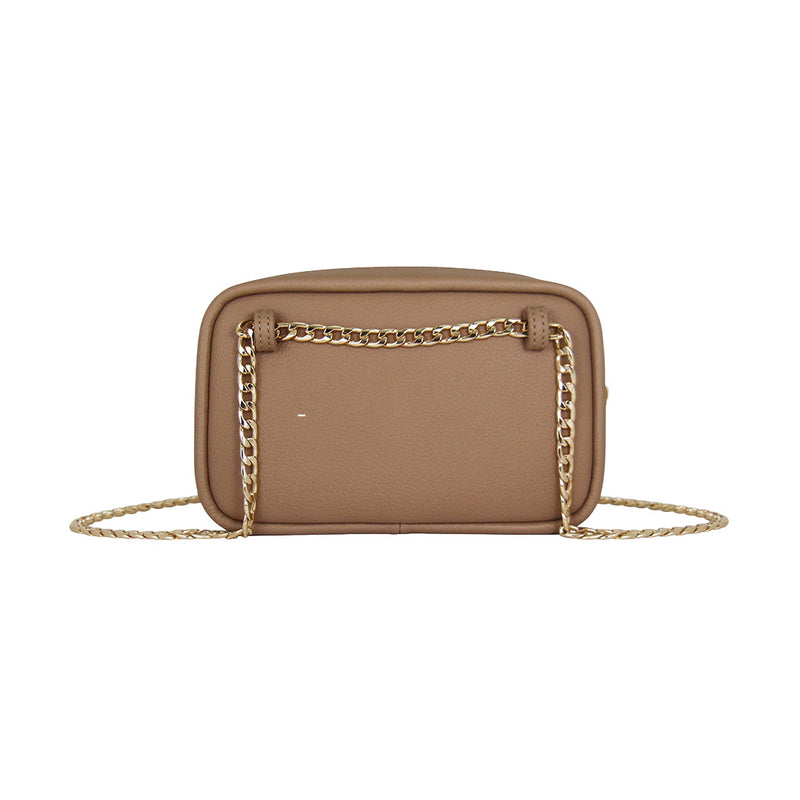 Fenn Collection - Pouch Chain Cross Body Bag Women Cappuccino