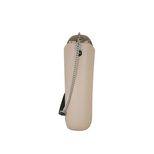 Fenn Collection - Elegant Sand Tote Handbag Silver Chain Handle Large