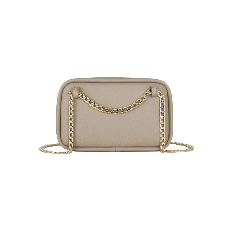 Fenn Collection - Pouch Chain Cross Body Bag Women Stone Sand