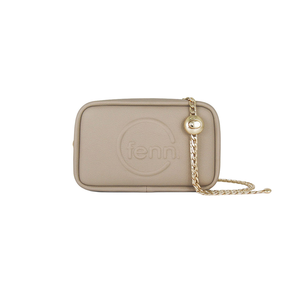 Fenn Collection - Pouch Chain Cross Body Bag Women Stone Sand