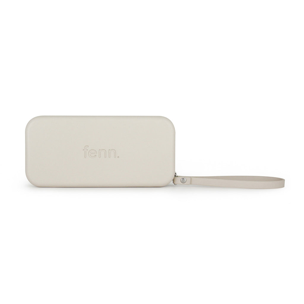 Fenn Collection - Champagne Handle With Strap Silver Zip Wallet