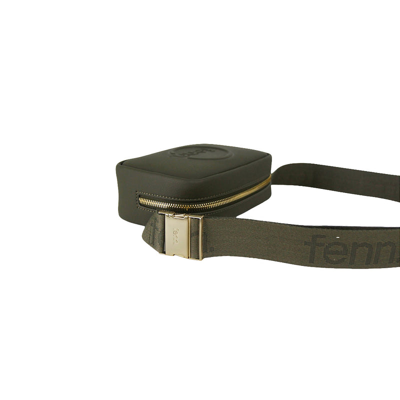 Fenn Collection - Pouch Canvas Strap Army Green Gold Zip