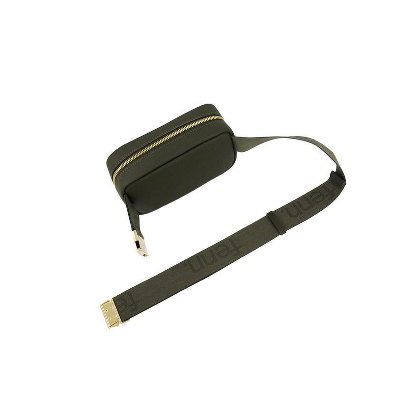Fenn Collection - Pouch Canvas Strap Army Green Gold Zip