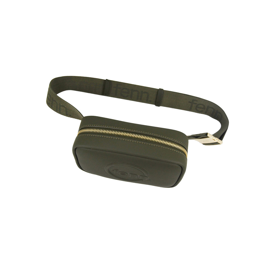 Fenn Collection - Pouch Canvas Strap Army Green Gold Zip