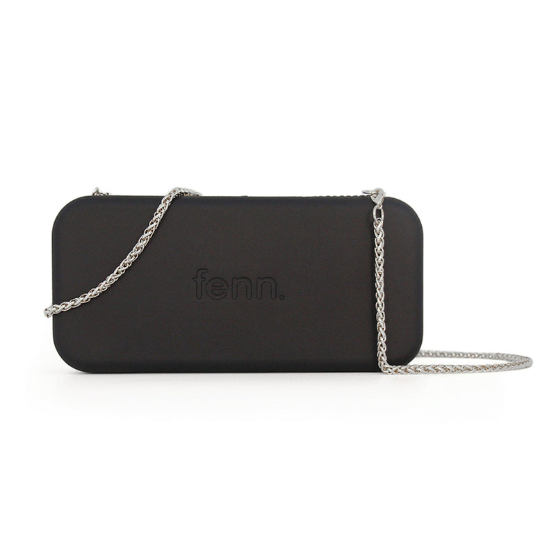 Fenn Collection - Black Wallet With Silver Zip And Chain