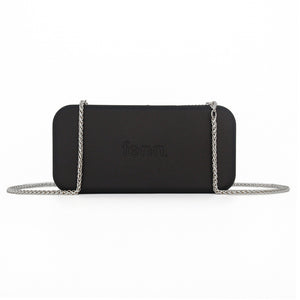 Fenn Collection - Black Wallet With Silver Zip And Chain