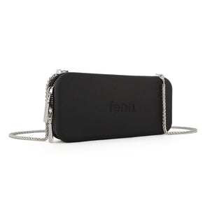 Fenn Collection - Black Wallet With Silver Zip And Chain