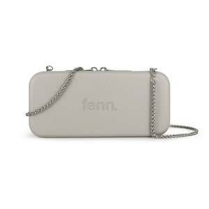 Fenn Collection - Mushroom/Grey Wallet With Silver Zip & Chain