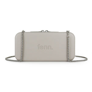 Fenn Collection - Mushroom/Grey Wallet With Silver Zip & Chain