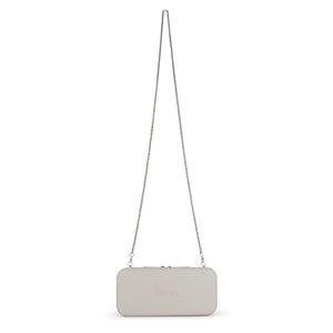 Fenn Collection - Mushroom/Grey Wallet With Silver Zip & Chain