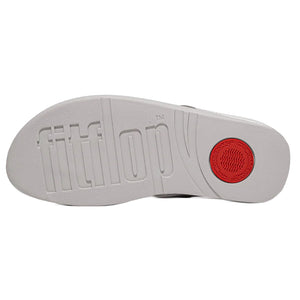 FitFlop - Fino Crystal Chain Leather Toe-Post Sandal Womens Silver