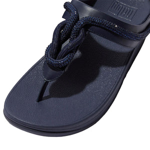 FitFlop - Fino Crystal Cord Leather Womens Midnight Navy