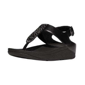 FitFlop - Fino Crystal Mix T-Strap Sandal All Black