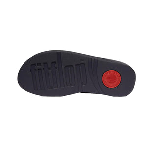 FitFlop - Fino Crystal Mix T-Strap Thong Sandals Womens Midnight Navy