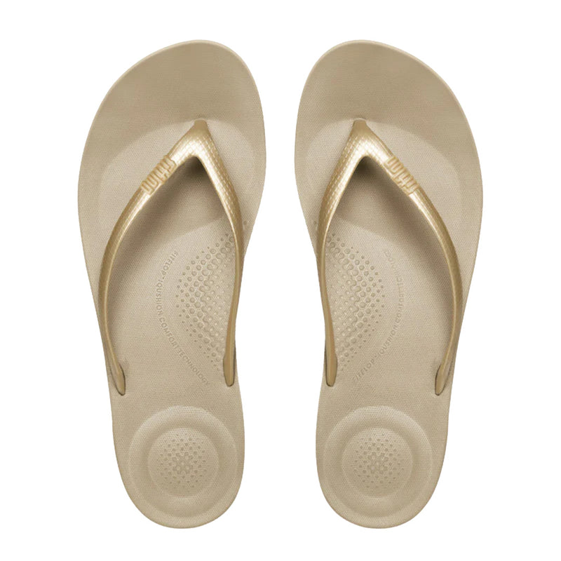 FitFlop - iQuishion Ergonomic Flip Flop Womens Gold
