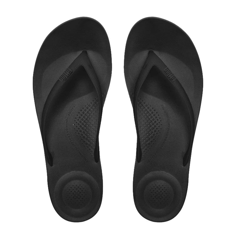 FitFlop - iQuishion Ergonomic Flip Flop Womens All Black