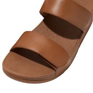 FitFlop - Lulu Adjustable Leather Slides Light Tan