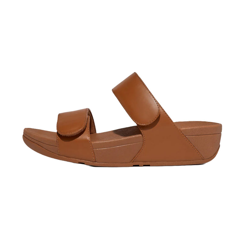 FitFlop - Lulu Adjustable Leather Slides Light Tan