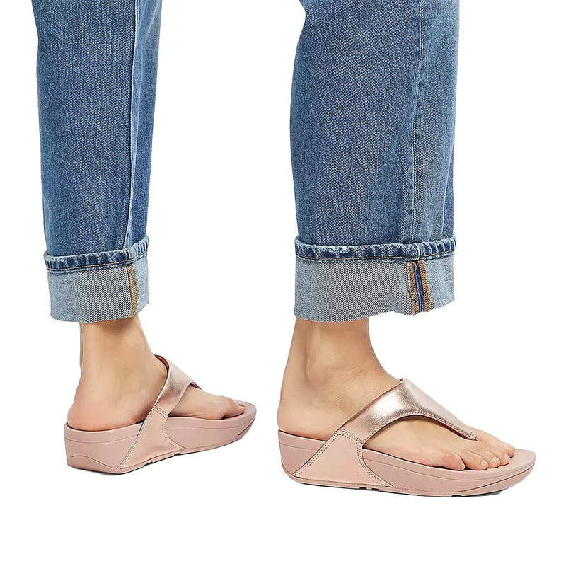 FitFlop - Lulu Leather Sandal Womens Rose Gold