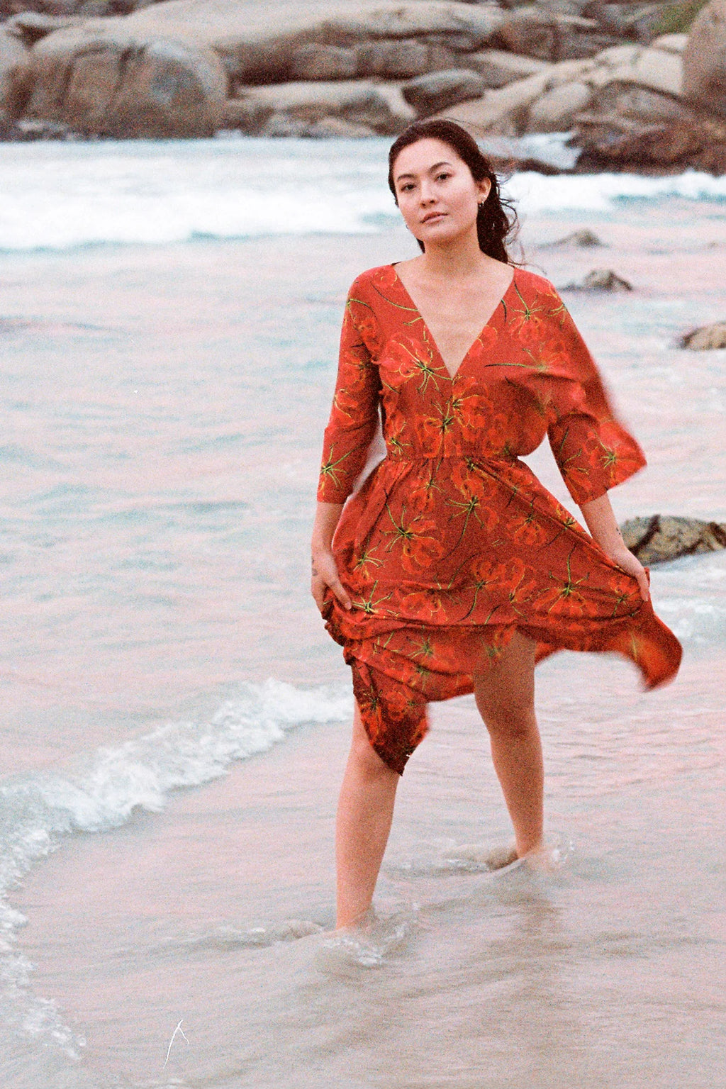 Gabrielle Swimwear - Gabrielle Maxi Dress Red Flame